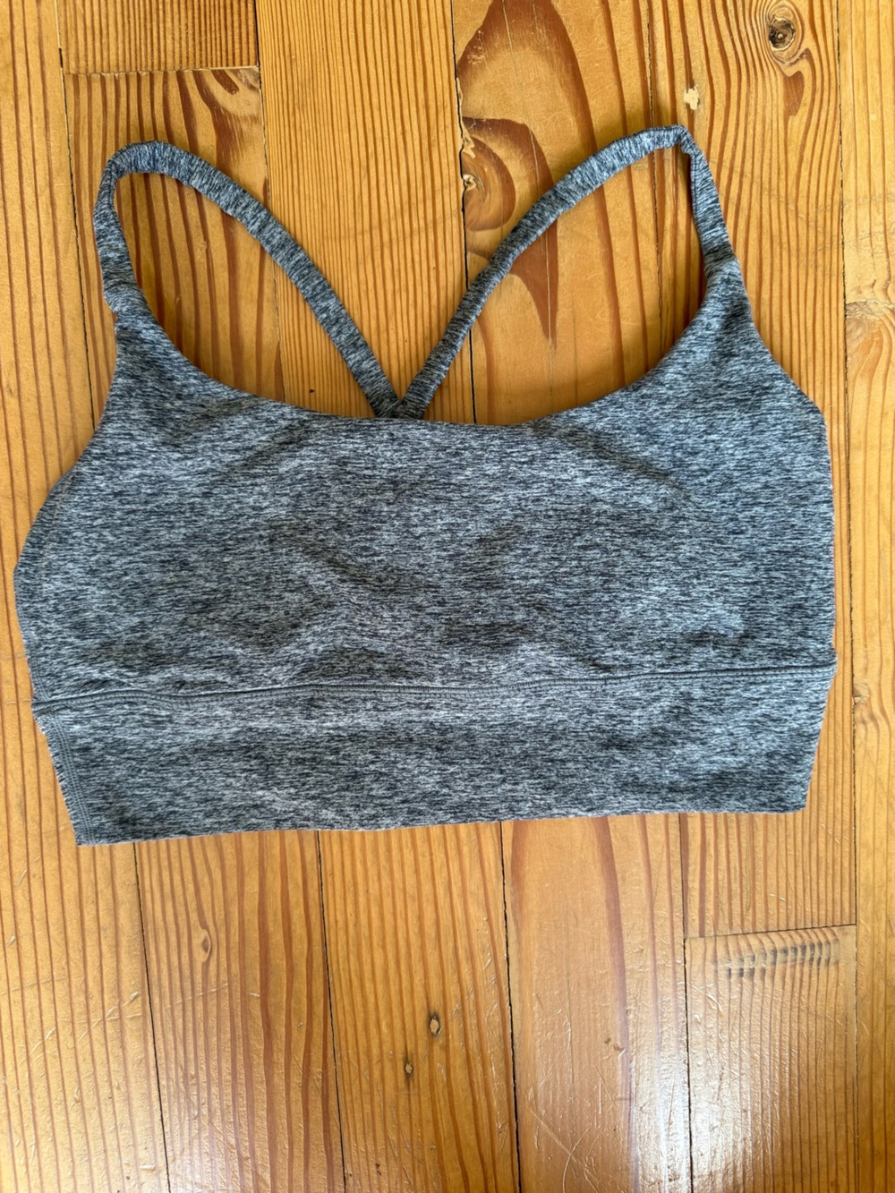 Vuori Heather Gray Athletic Crop Bodysuit